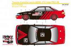 1:24 Toyota Corolla Levin AE92 Gr.A JTC InterTEC 89 Team ADVAN Decals (Beemax)