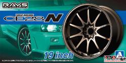 19 Zoll RAYS Volk Racing GT-C Reifen & Felgen Set 1:24 Model Kit Aoshima 054611 