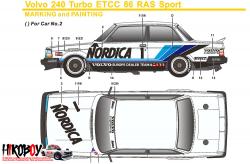 1:24 Volvo 240 Turbo ETCC 86 RAS Sport Decals (Beemax)