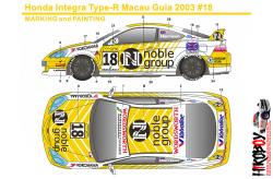 1:24 Honda Integra Type-R Macau Guia 03 #18 Decals (Fujimi)