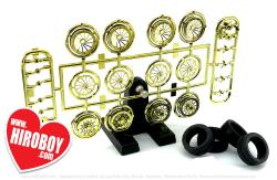 1:24 17" Wire Wheels Gold Type
