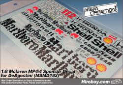 1:8 Mclaren MP4/4 Sponsor Decal for DeAgostini (Marlboro)