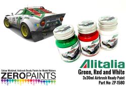 Alitalia (Lancia) Green, Red and White Paint Set 3x30ml