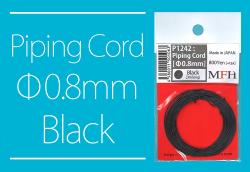 Piping Cord 0.8mm dia Black P1242
