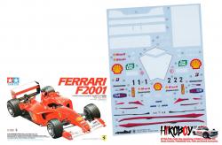 Spare Tamiya Decal Sheet A 1:20 Ferrari F2001 - 20052