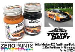 Veilside Fortune RX-7 Pearl Orange/Black Paint Set 2x30ml
