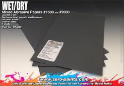 Wet and Dry Abrasive Paper #1500 and #2000 - 4 off