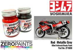 Yoshimura (Suzuki GSX-R750) Red and Metallic Grey Paint Set 2x30ml