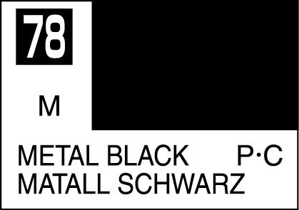 Mr Color Paint Metal Black 10ml # C078