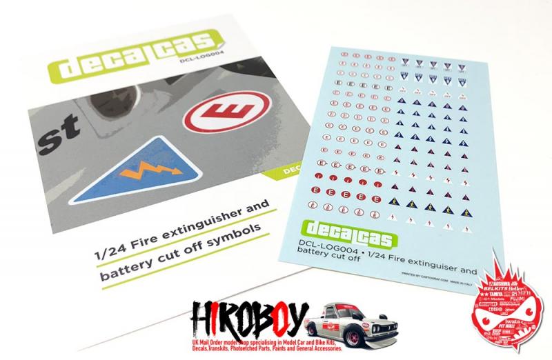 1:24 Fire Extinguisher and Battery cut off Decals