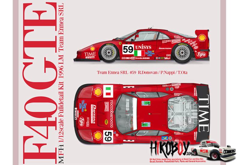 1:12 Ferrari F40 GTE - Full Detail Multi Media Kit | MFH K863