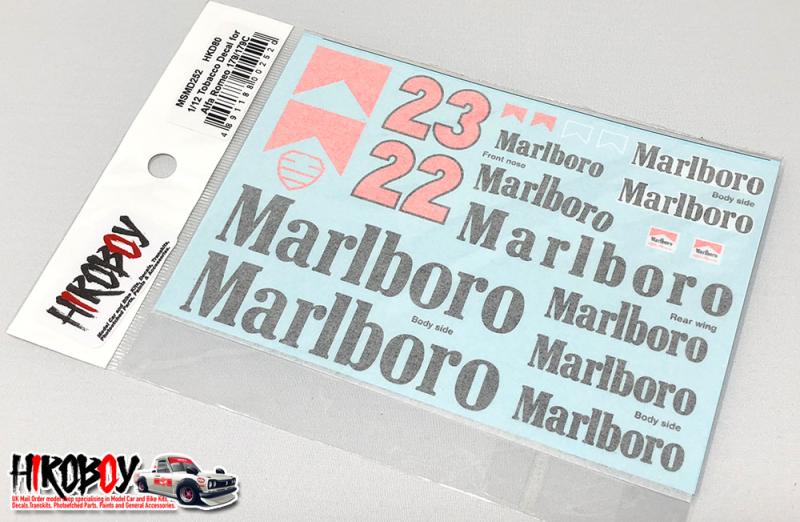 1:12 Alfa Romeo 179 - 179C Marlboro Sponsor Decals (for Italeri)