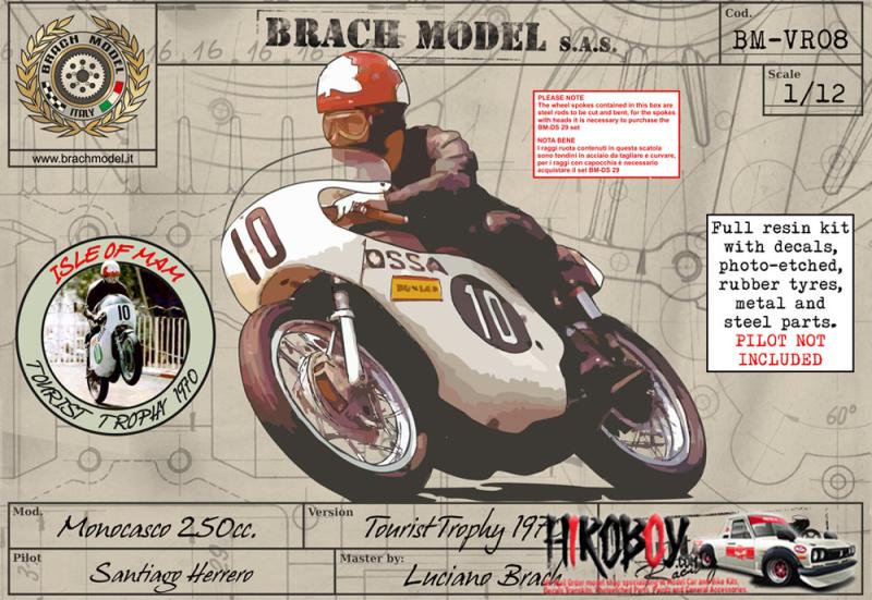 1:12 Ossa Monocasco 250cc. Tourist Trophy 1970. Pilot Santiago Herrero
