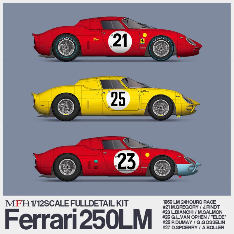 1:12 Ferrari 250LM Ver.A : 1965 LM 24 Hours Race Winner [ North American Racing Team ] #21 M.Gregory / J.Rindt