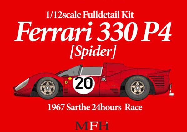1:12 Ferrari 330 P4 (Spyder) Ver C '67 Sarthe 24 hours Race Multi Media Kit