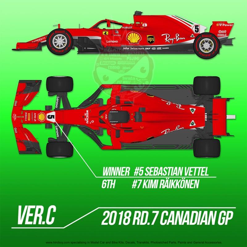 1:12 Ferrari SF71H Ver. C Rd.7 Canadian GP Winner | MFH K672 | Model Factory Hiro