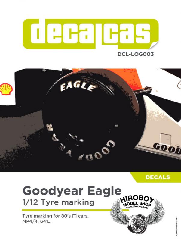 1:12 Goodyear Tyre Marking Set - 1980 - 1989 Decals