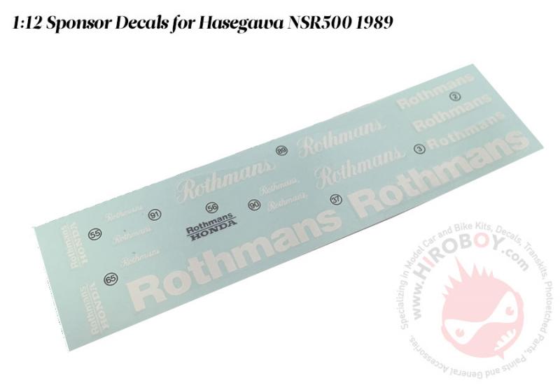 1:12 Honda NSR500 1989 Rothmans Decals (Hasegawa)
