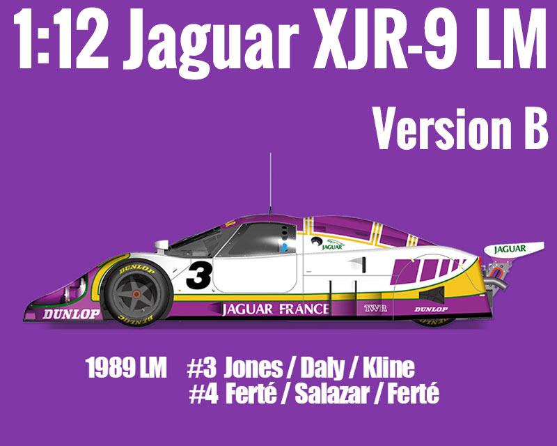 1:12 Jaguar XJR-9 1989 LM Ver B - Full Detail Multi Media Kit