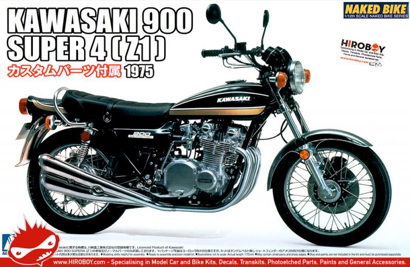 1:12 Kawasaki 900 Super 4 Z1 c/w Custom Parts Motorcycle Model Kit