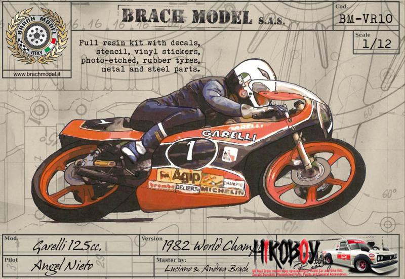 1:12 Garelli 125cc. 1982 Pilot Angel Nieto | BM-VR10 | Brach Model