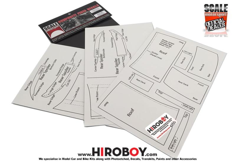 1:12 Shelby GT500 Carbon Fibre Template Set #7081