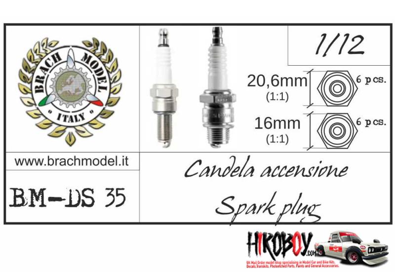1:12 Spark plug (20,6mm & 16mm 1:1) 12pcs