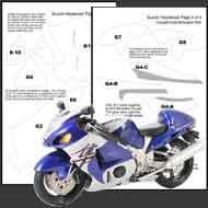 1:12 Suzuki Hayabusa Carbon Fiber Template Set #7225