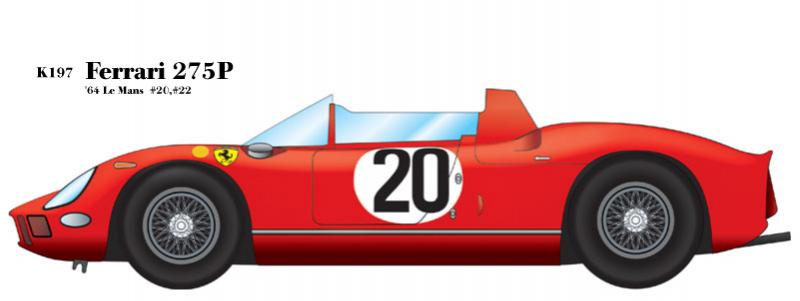1:24 Ferrari 275 P 1964 #20 #22 Le Mans Full detail Multi-Media Model Kit