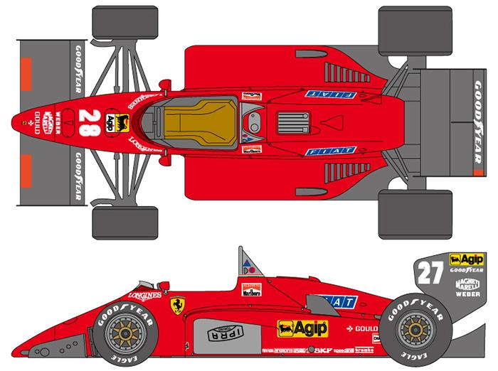 1:24 Ferrari 156/85 1985 Early Decals