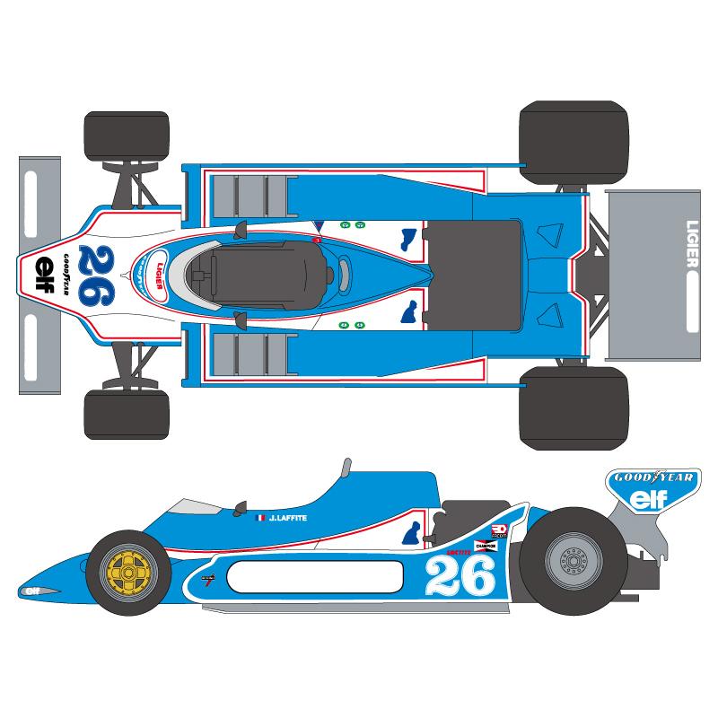 1:20 Ligier JS11 Ford 1979  Decals (Tamiya)