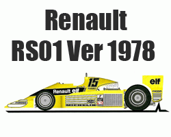 1:20 Renault RS01 78 Full detail Multi-Media Model Kit