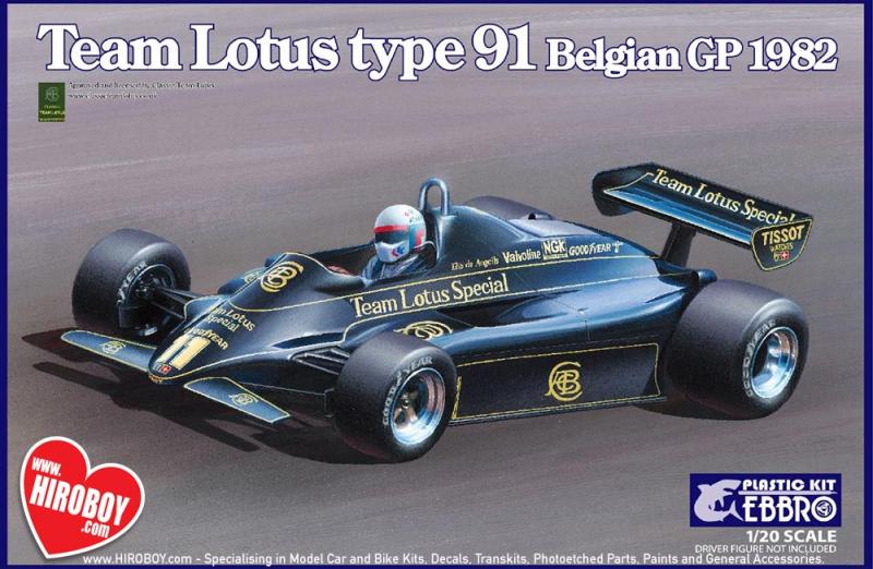 1:20 Team Lotus Type 91 Belgium GP (Lotus 91) by Ebbro