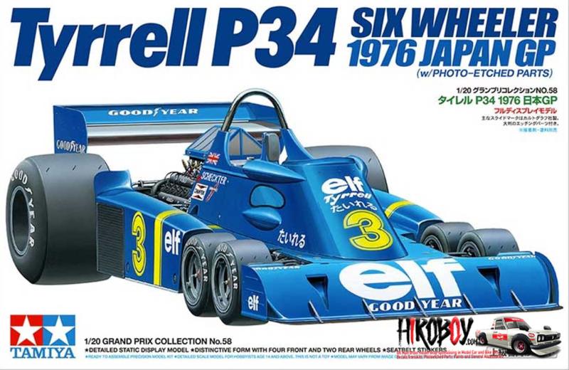 プラモデル 完成品 Tyrrell P34 1/20 1:20 Tyrrell P34 Six Wheeler 1976 Japan GP (c/w Photoetched) 20058