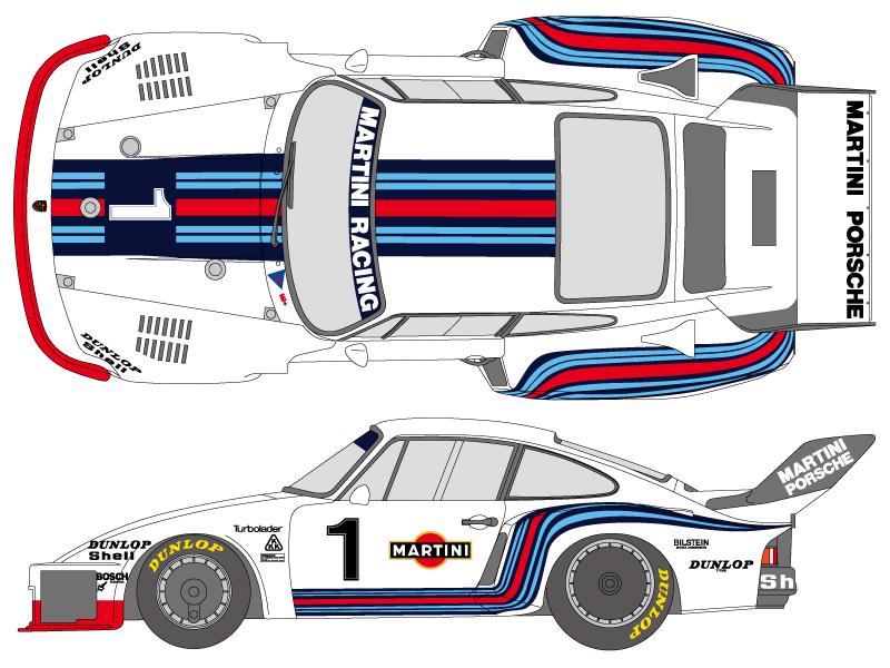 1:20 Martini Porsche 935 1976 (for Tamiya kit #20005)