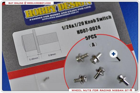 1:24/1:20 Knob Switch A - 5pcs