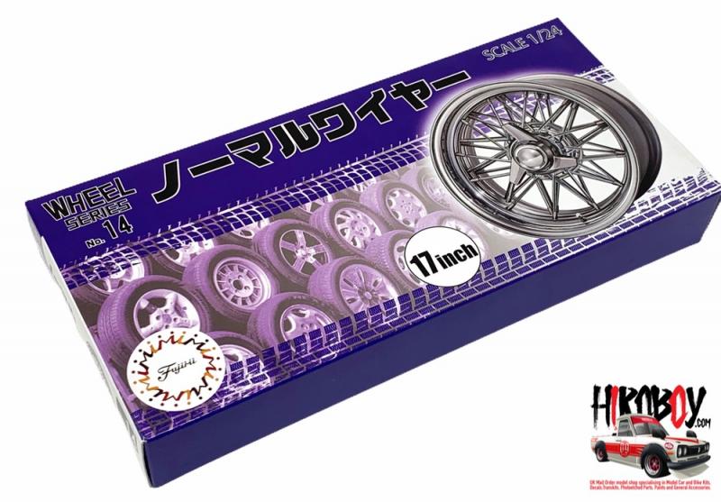 1:24 17" Wire Wheels and Tyres (#14)