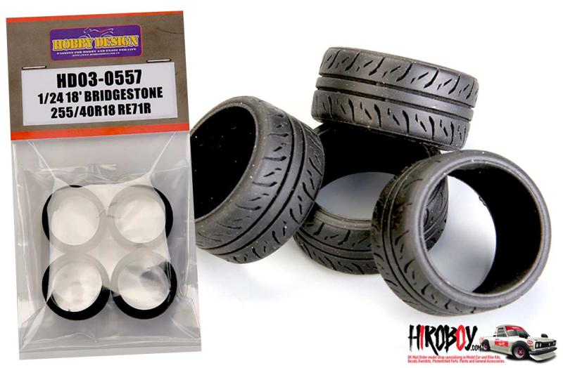 1:24 19" Bridgestone Potenza 255/40R18 RE17R Tyres