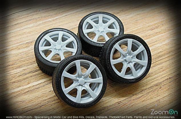 1:24 18'' Honda Civic Type R (FD2) Wheels and Tyres