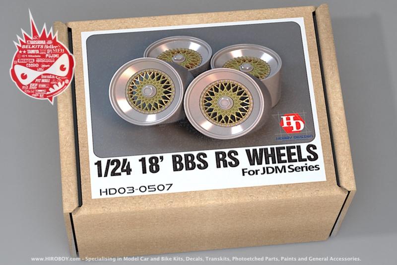 1:24 18" BBS RS Wheels For JDM Series (Resin+Metal +Decals)