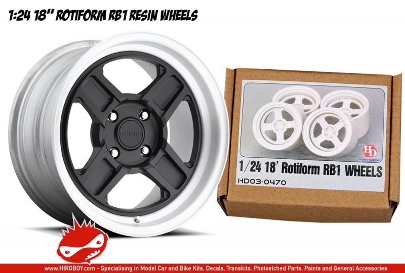 1:24 18" Rotiform RB1 Resin Wheels