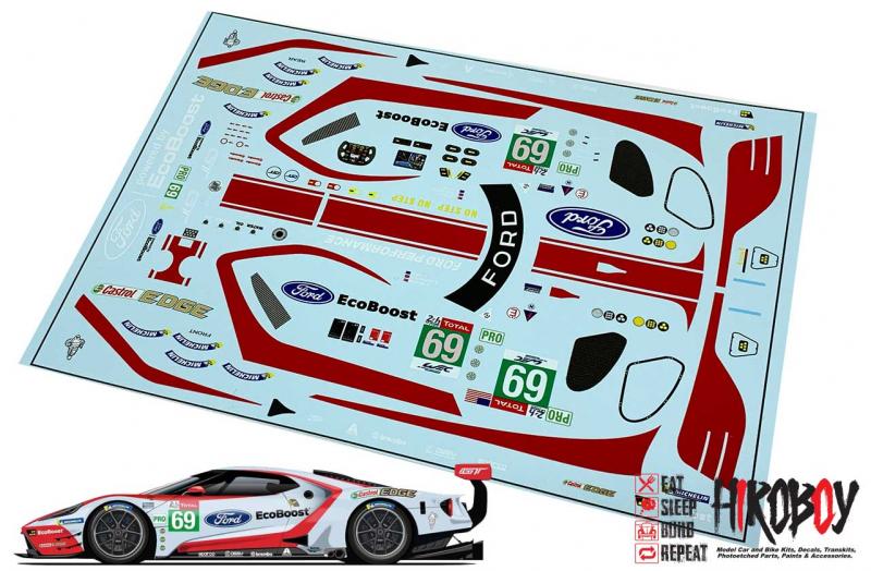 1:24 #69 Ford GT Le Mans Decals