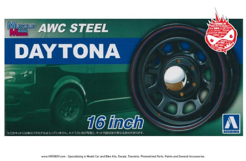 1:24 AWC Steel Daytona 16" Wheels and Tyres