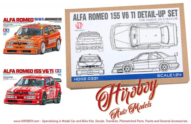 1:24 Alfa Romeo 155 V6 TI Detail-up Set (Tamiya) (PE+Metal parts+Resin)