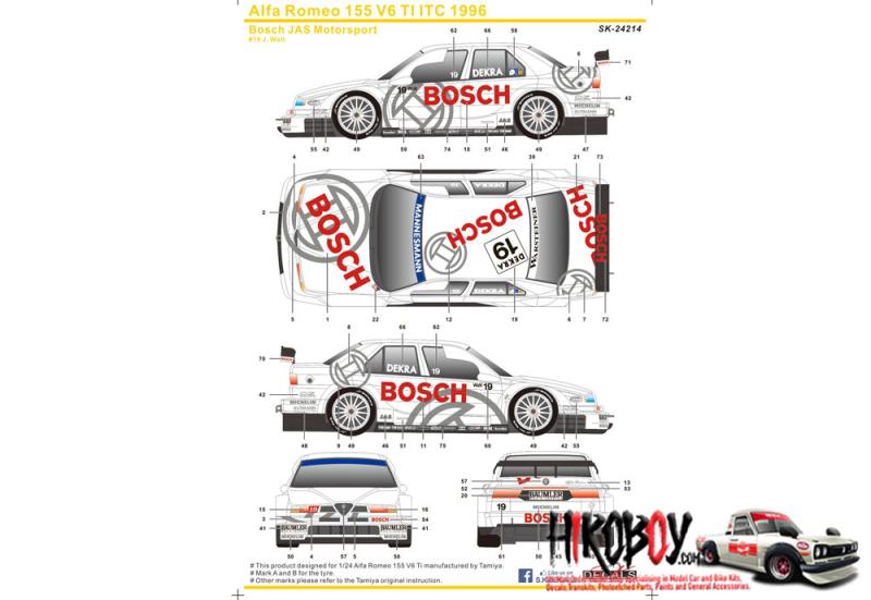 1:24 Alfa Romeo 155 V6 Ti ITC 1996 Bosch JAS Motorsport Alfa Romeo