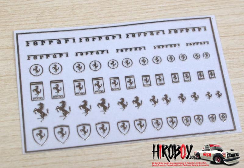 1:24 Ferrari Logo Metal Decals