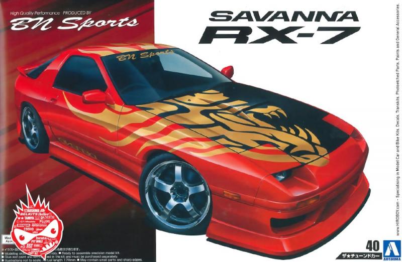 1:24 BN Sports Mazda RX-7 Savanna (FC3S) Model Kit