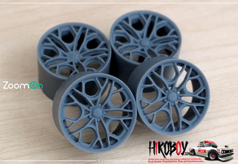 1:24 Brixton Forged PF14 RS Rim Set Tamiya 24370