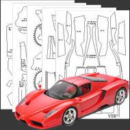 1:24 Ferrari Enzo Composite Fiber Decal Template Set #7009