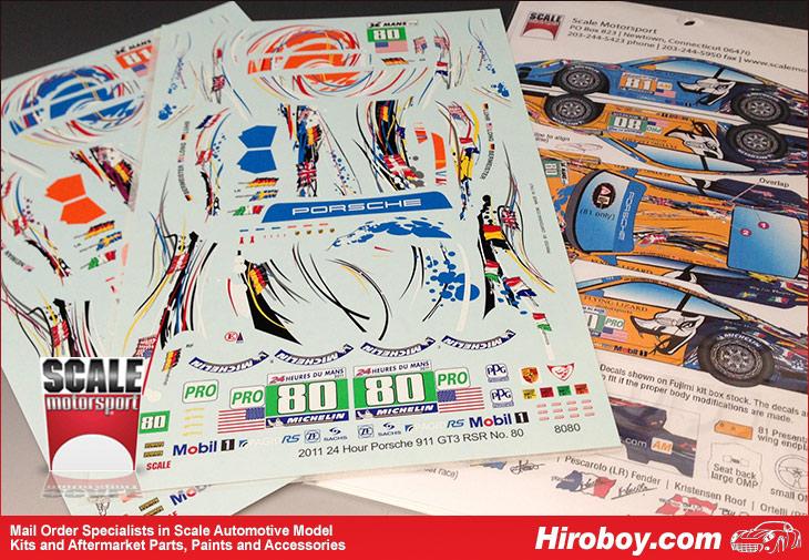 1:24 Flying Lizard 2011 Le Mans Livery for Porsche 911 GT3 (Fujimi)
